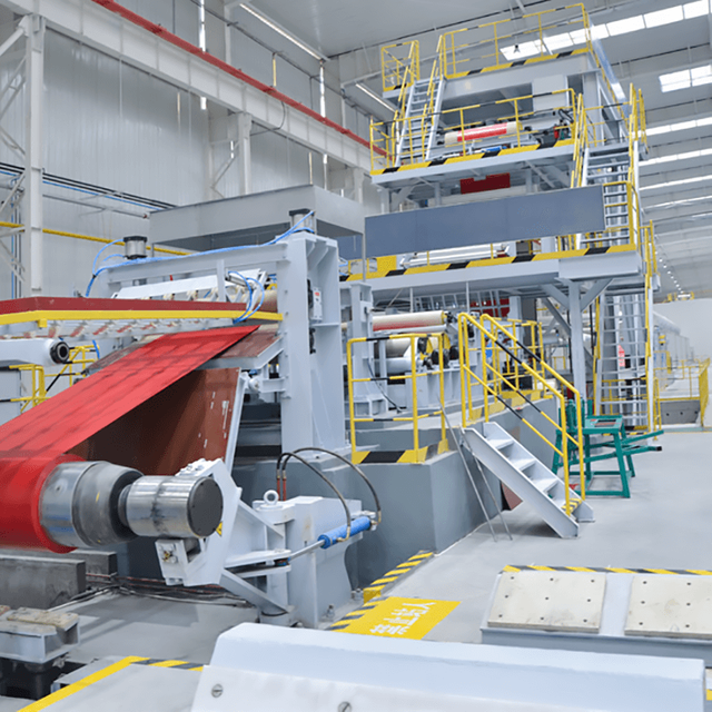 Línea de recubrimiento en polvo para bobinas y láminas de metal