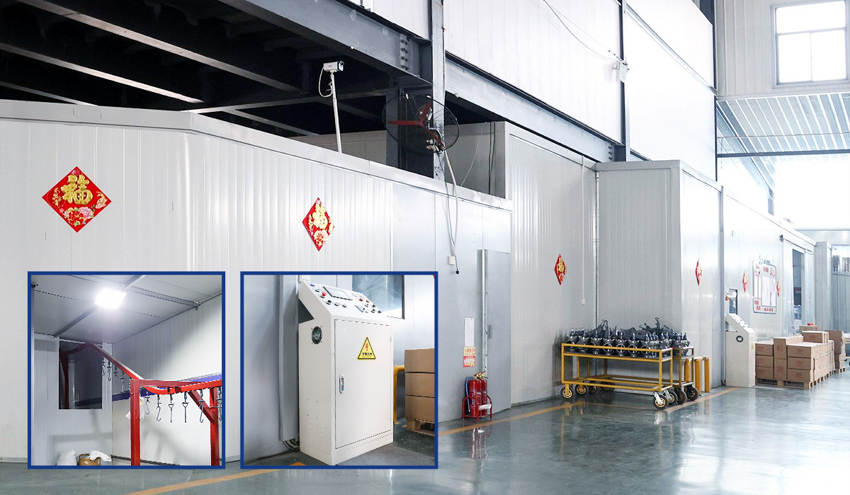 Solución de línea de recubrimiento colgante de piezas irregulares