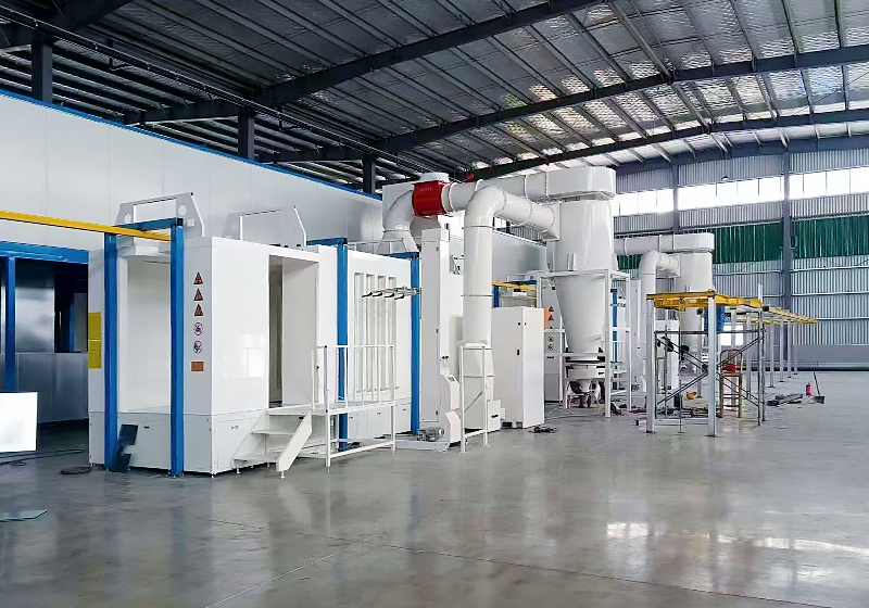 Cabina de recubrimiento en polvo