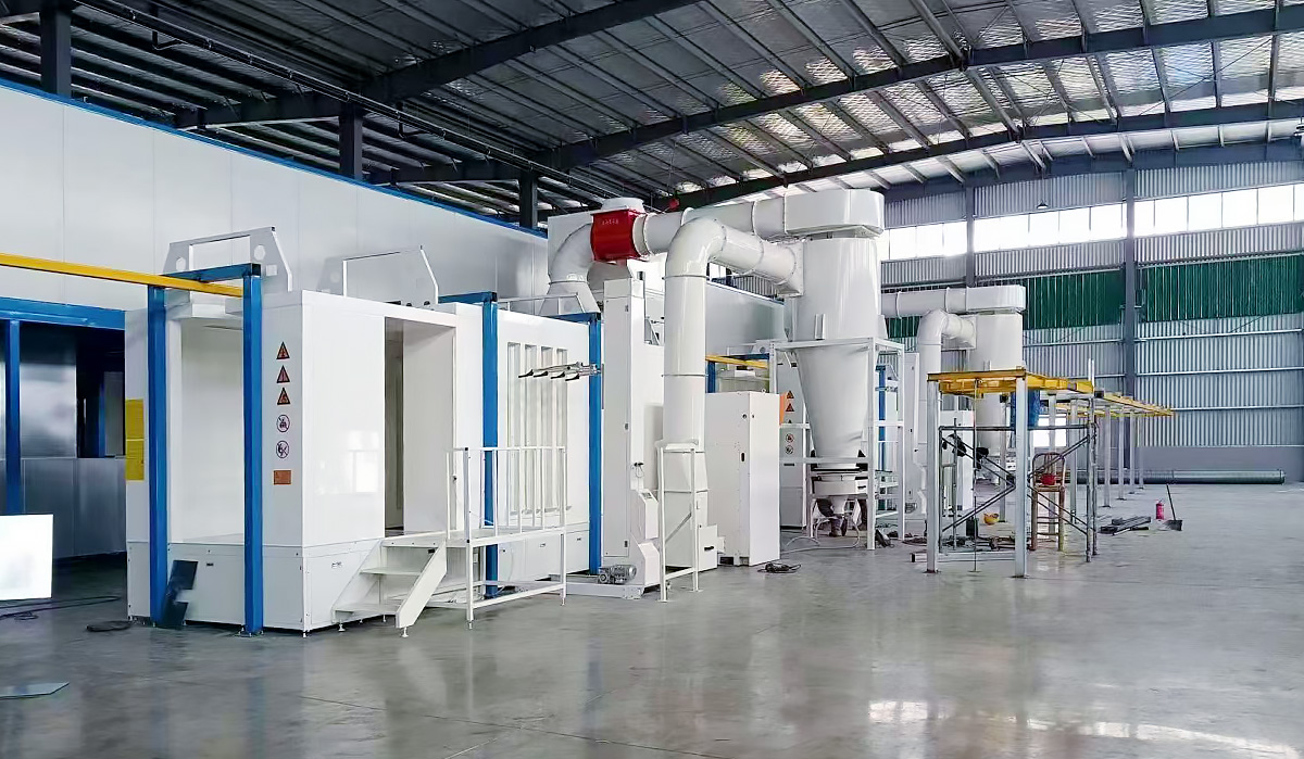 Solución de recubrimiento en polvo para piezas metálicas de forma irregular