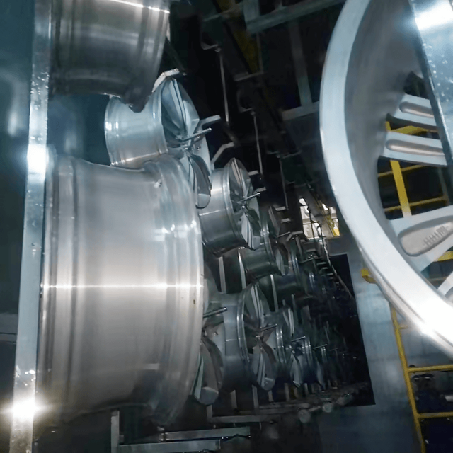 Línea de recubrimiento de ruedas